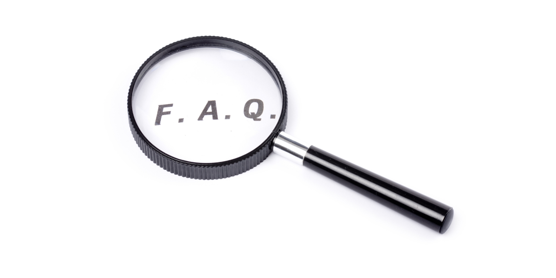 Magnifying glass over "FAQ" text