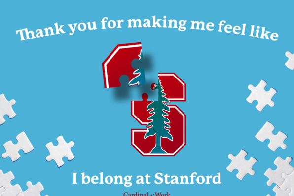 I belong at Stanford card