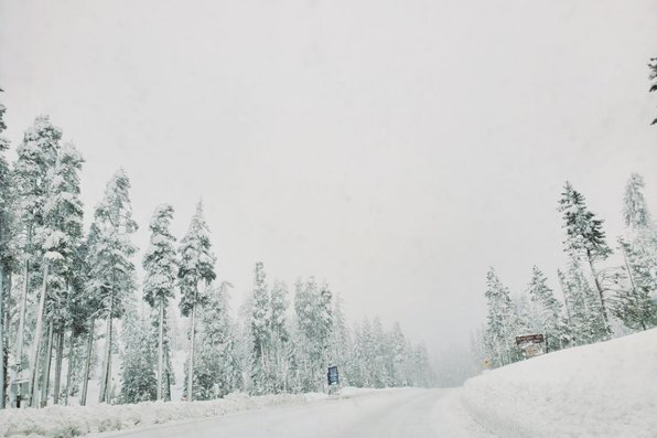 Snowy lake tahoe