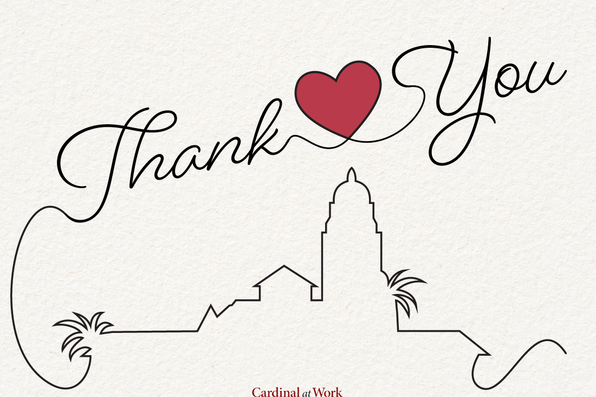 Stanford line work thank you card