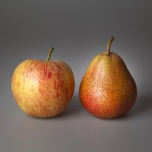 Apples compared with a pear