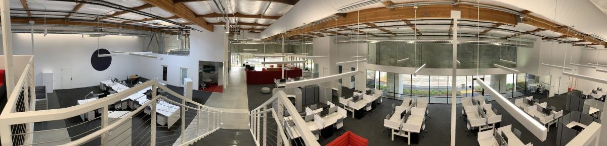 Inside photo of Stanford Newark workspace 