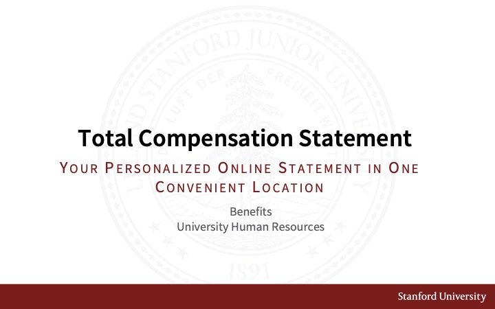 Total Compensation Statement presentation title page